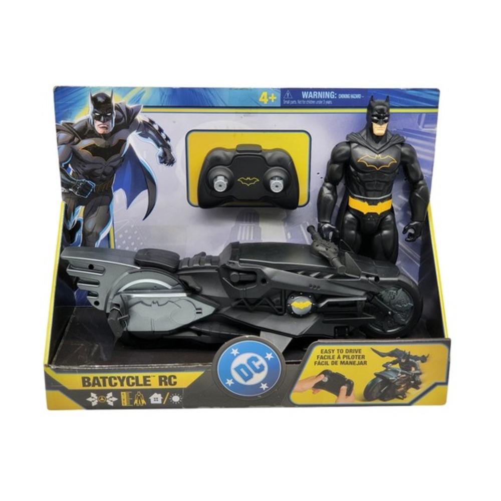 DC Batman Batcycle RC with Exclusive 12 Inch‎ Articulated Figure New